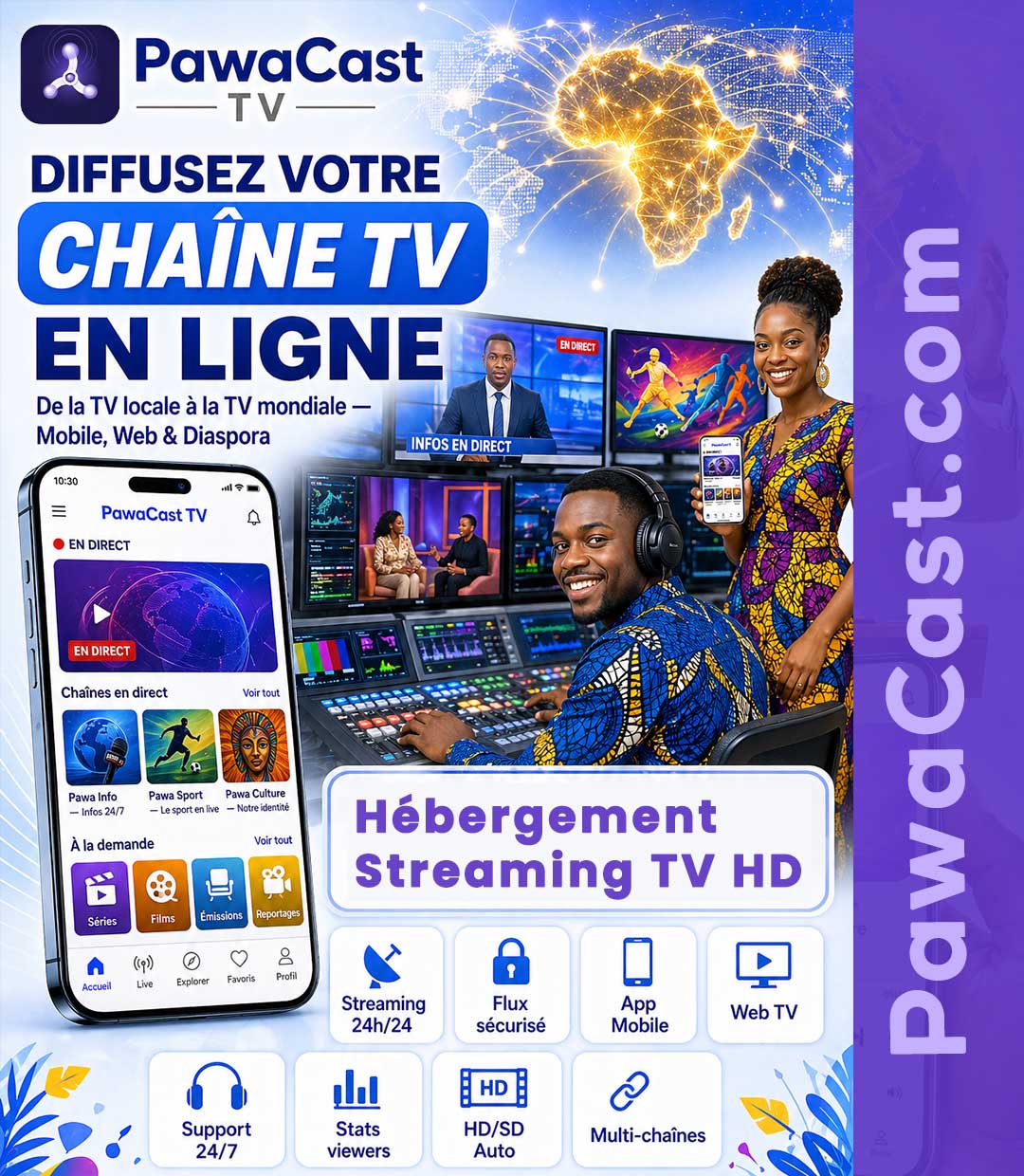 Hébergement Streaming TV HD